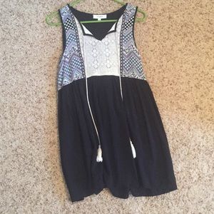 Black sundress with tassels